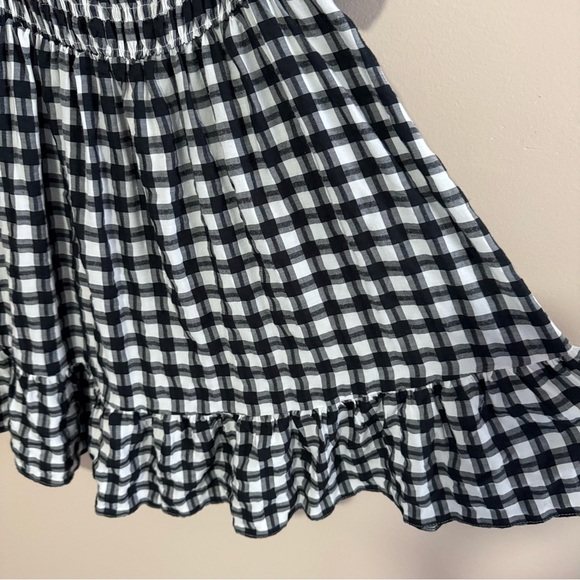 Princess Polly Adelio Mini Dress Puff Sleeve Black/White Gingham Size 10 - Picture 6 of 8